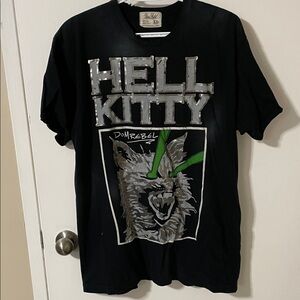 Dom Rebel He’ll Kitty Highly Distressed Graphic Tee Size XL